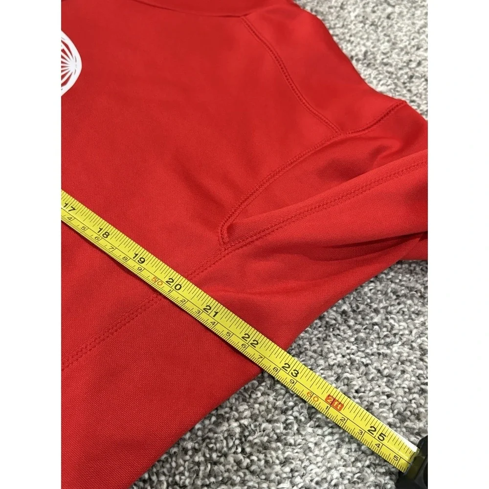 Nike Football Dri-FIT Hoodie Mens Medium‎ Red Graphic Pullover Sweatshirt